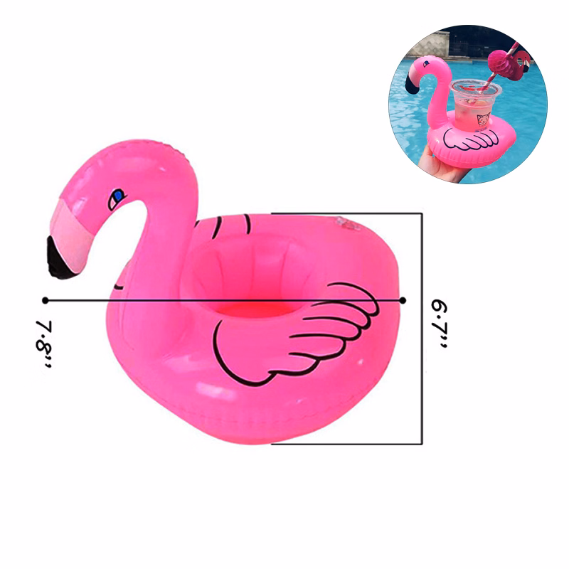 Pink Flamingo Floating Coaster Can Holder