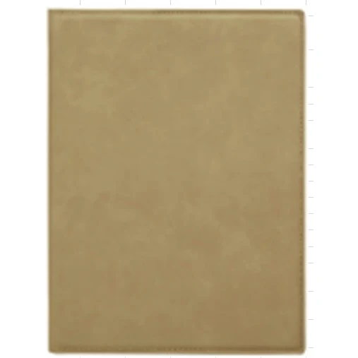 9" x 7" Light Brown Leatherette Padfolio with Pen Loop 1