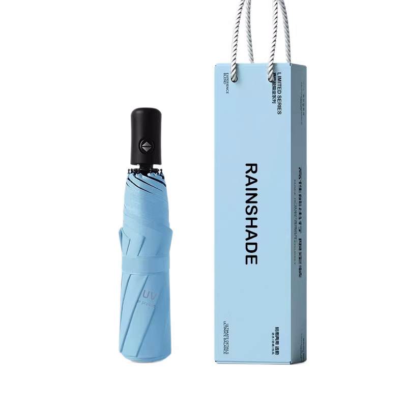 Custom Promotional Auto-Open Close Pocket Umbrella with UPF 50+