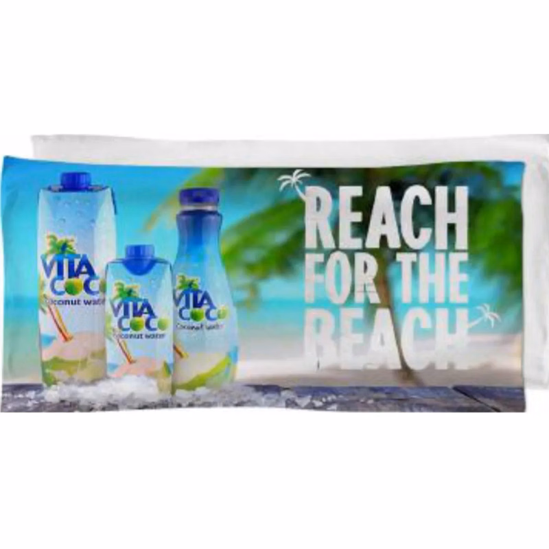 Sublimated Microfiber Terry Beach Towel, 20x40