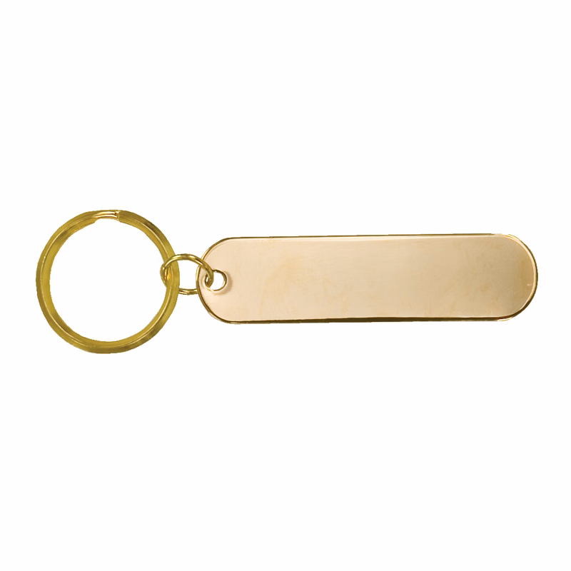 3" Gold Slimline II Key Ring