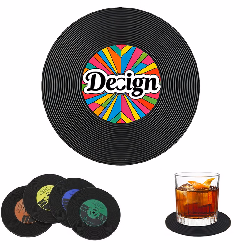 Vinyl Record Style Coaster