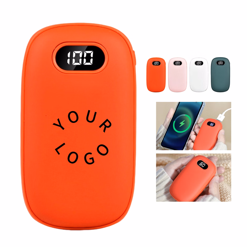 Rechargeable Hand Warmer Power Bank Six Thousand Milliamp Hour 2" x 3.66"