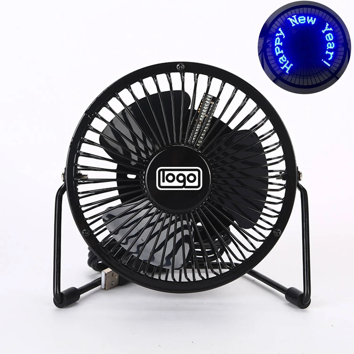 Custom LED Flashing Text Desktop Fan 1