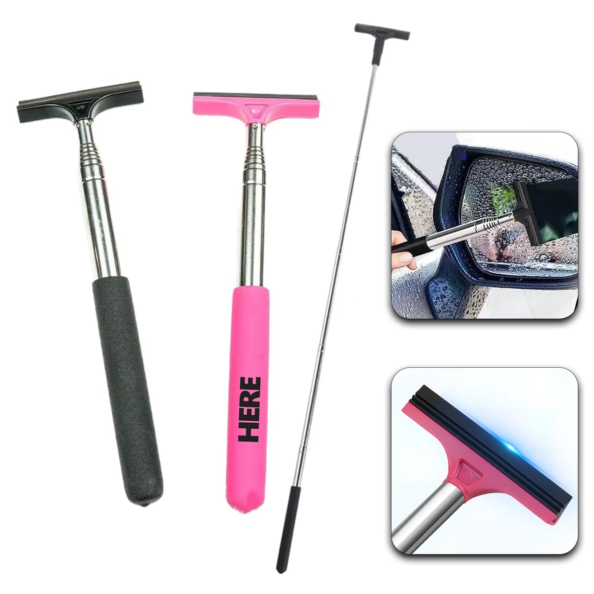 Telescopic Rearview Mirror Squeegee 1