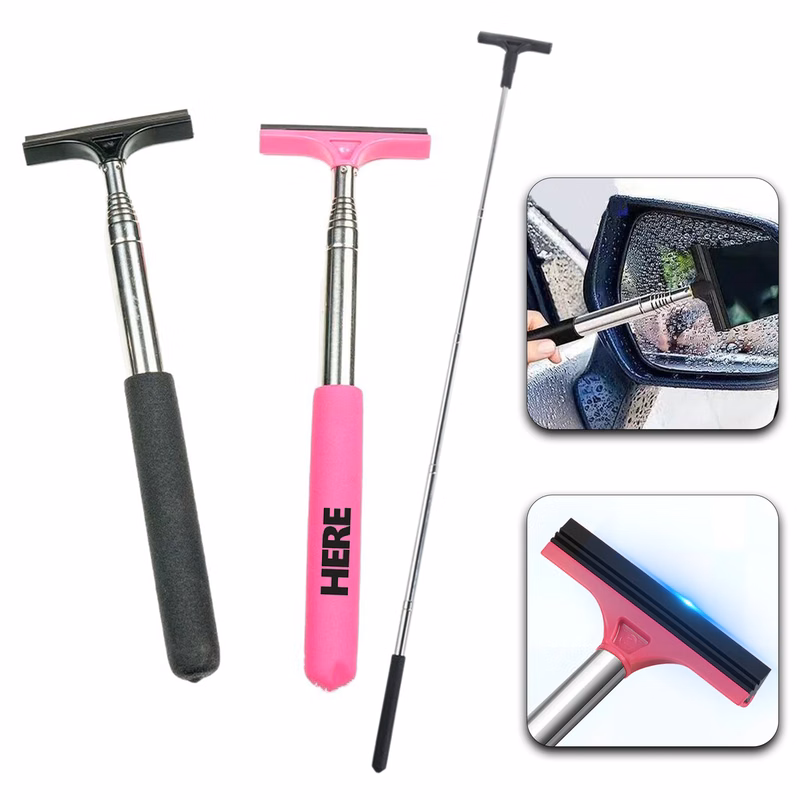 Telescopic Rearview Mirror Squeegee