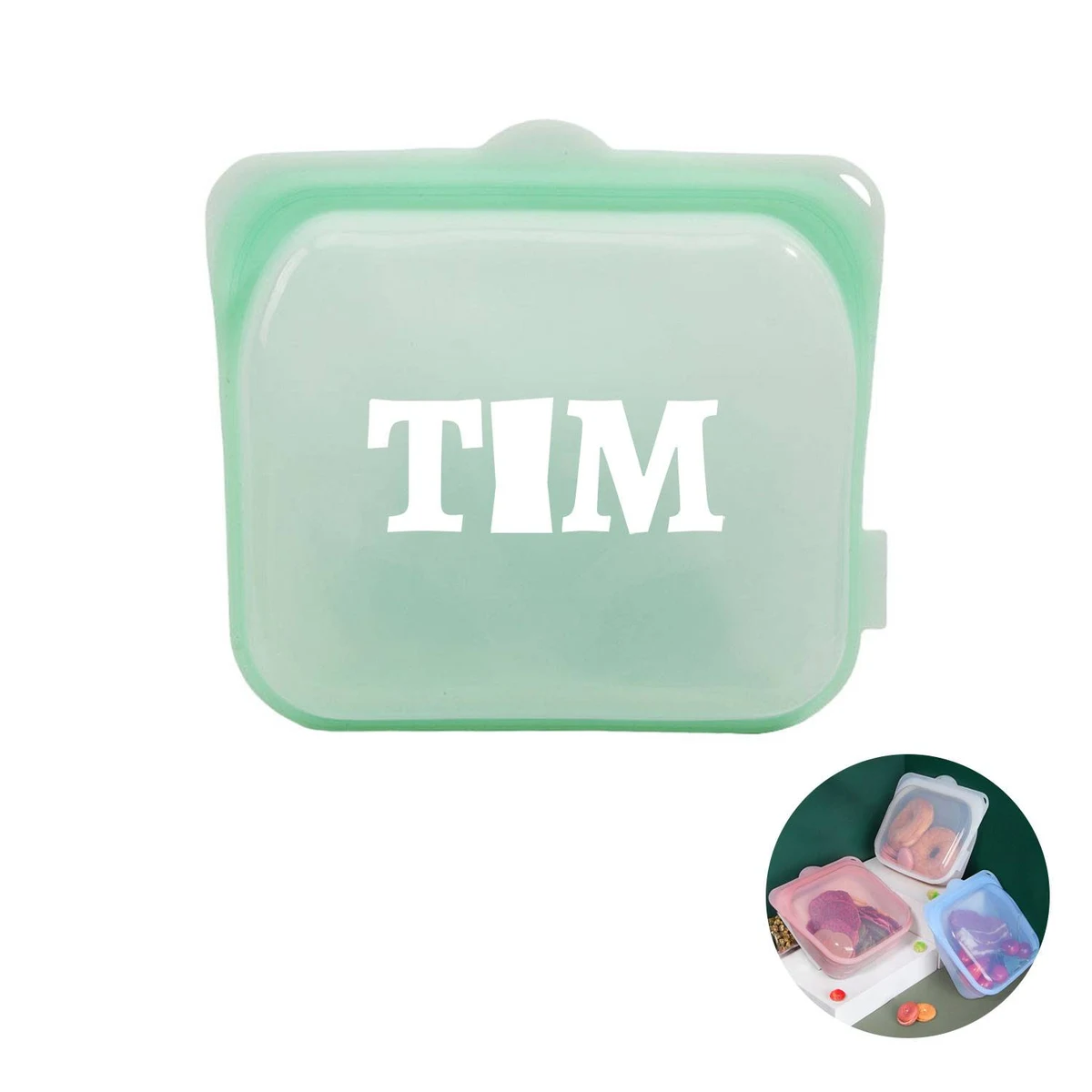 Stand-Up Food Grade Reusable Silicone Storage Bag 1