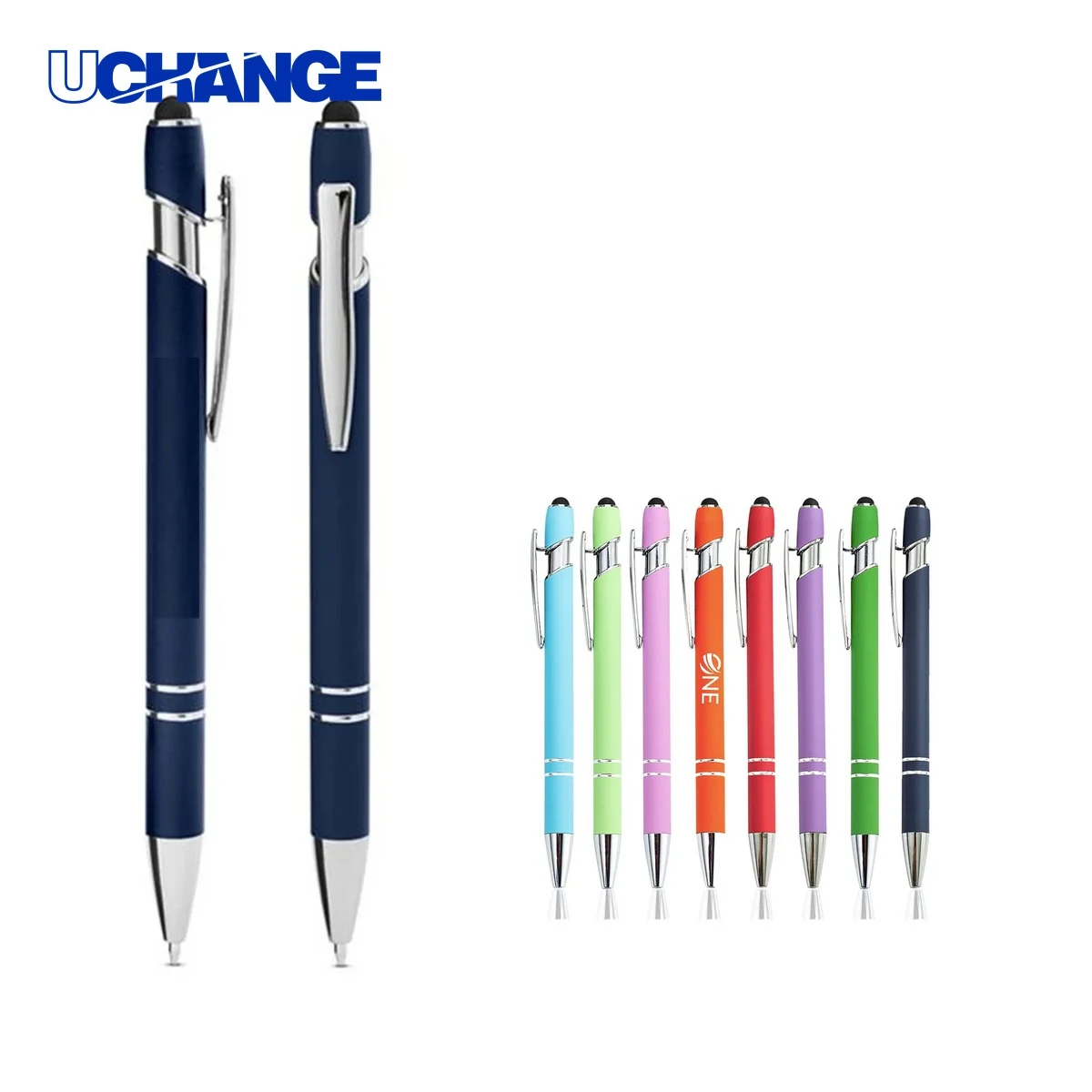 Rubberized Soft Tactile Rubber Pen for Grip, custom pen with logo imprint 1