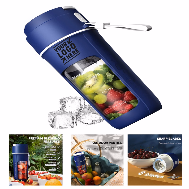 12 OZ Personal USB Rechargeable, Fresh Juice With 8 Blades
