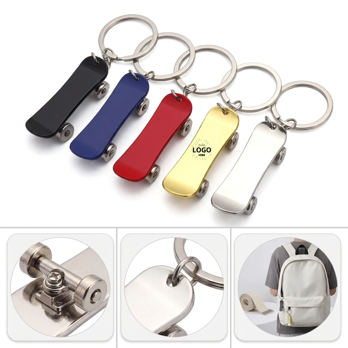 Mini-SkateBoard Cute Metal Keychain 1