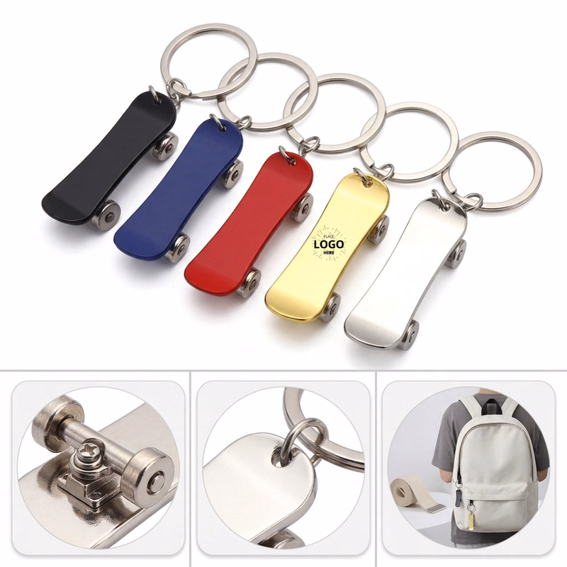 Mini-SkateBoard Cute Metal Keychain