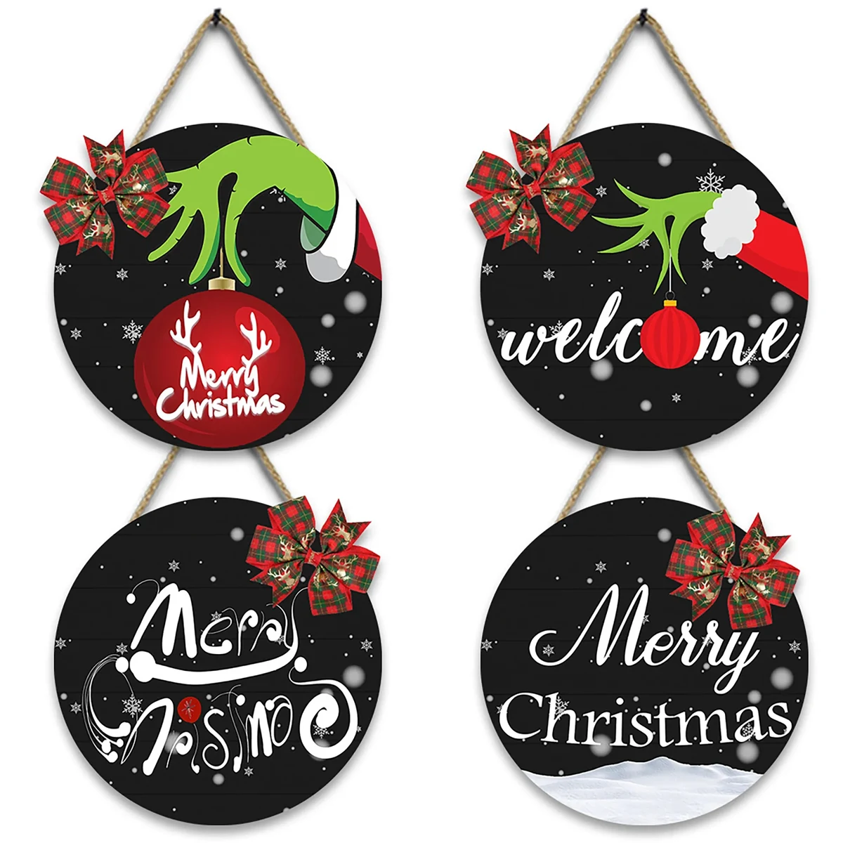 Holiday Wooden Welcome Door Sign MOQ 30PCS 1