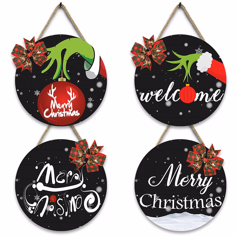 Holiday Wooden Welcome Door Sign MOQ 30PCS