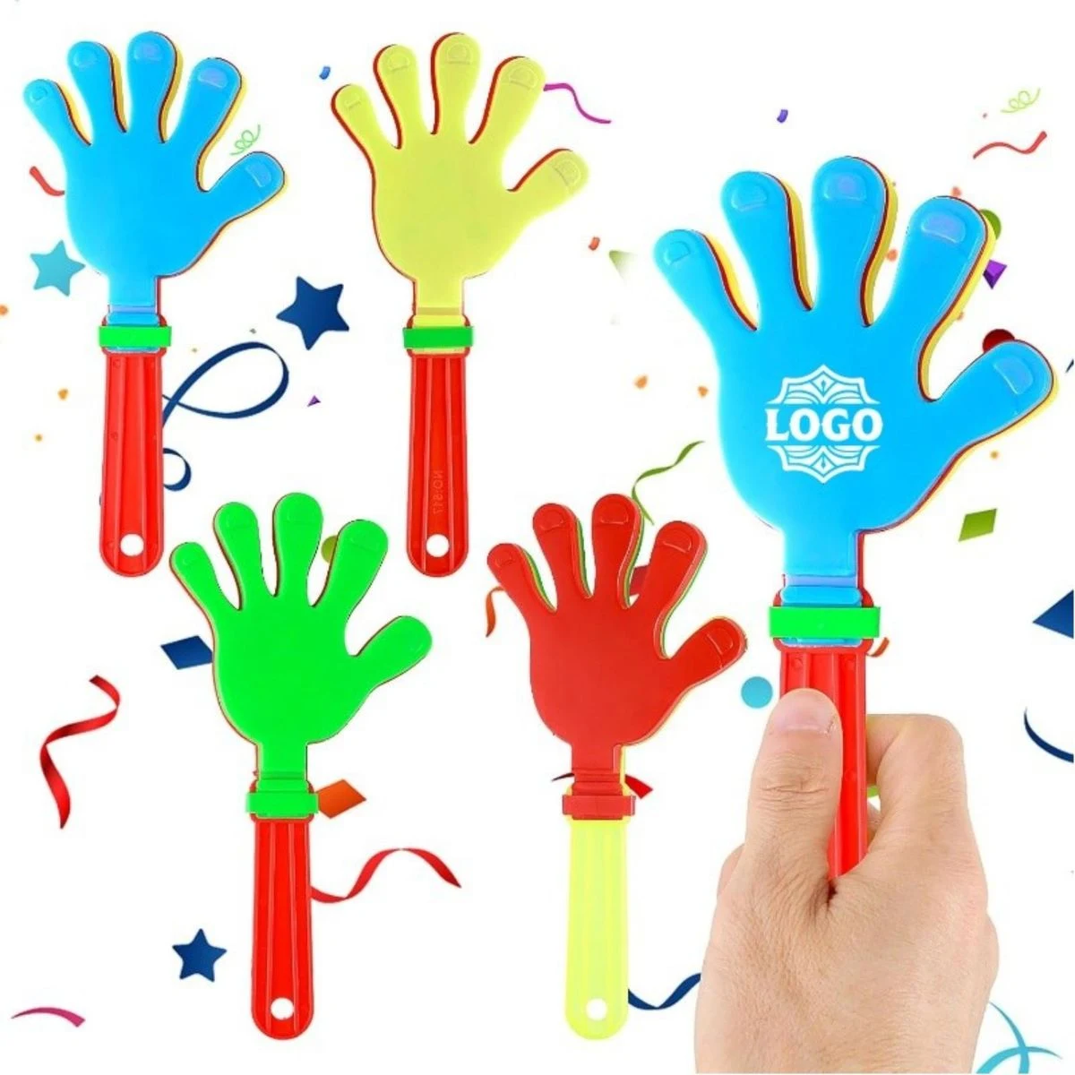 11-Inch Plastic Colorful Clapper Noise Maker 1