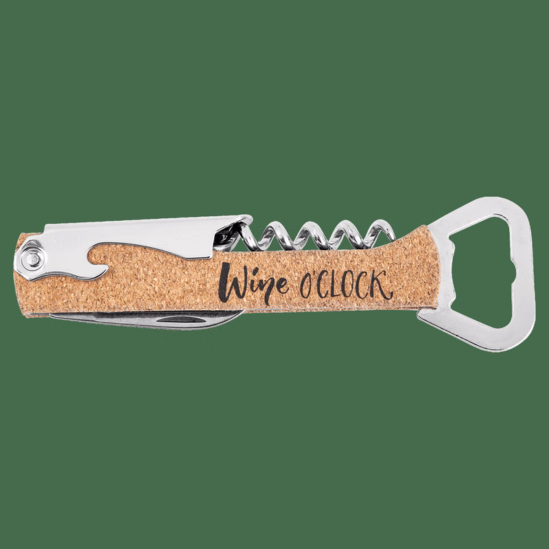 Brown/Silver Cork Wine Bottle Opener