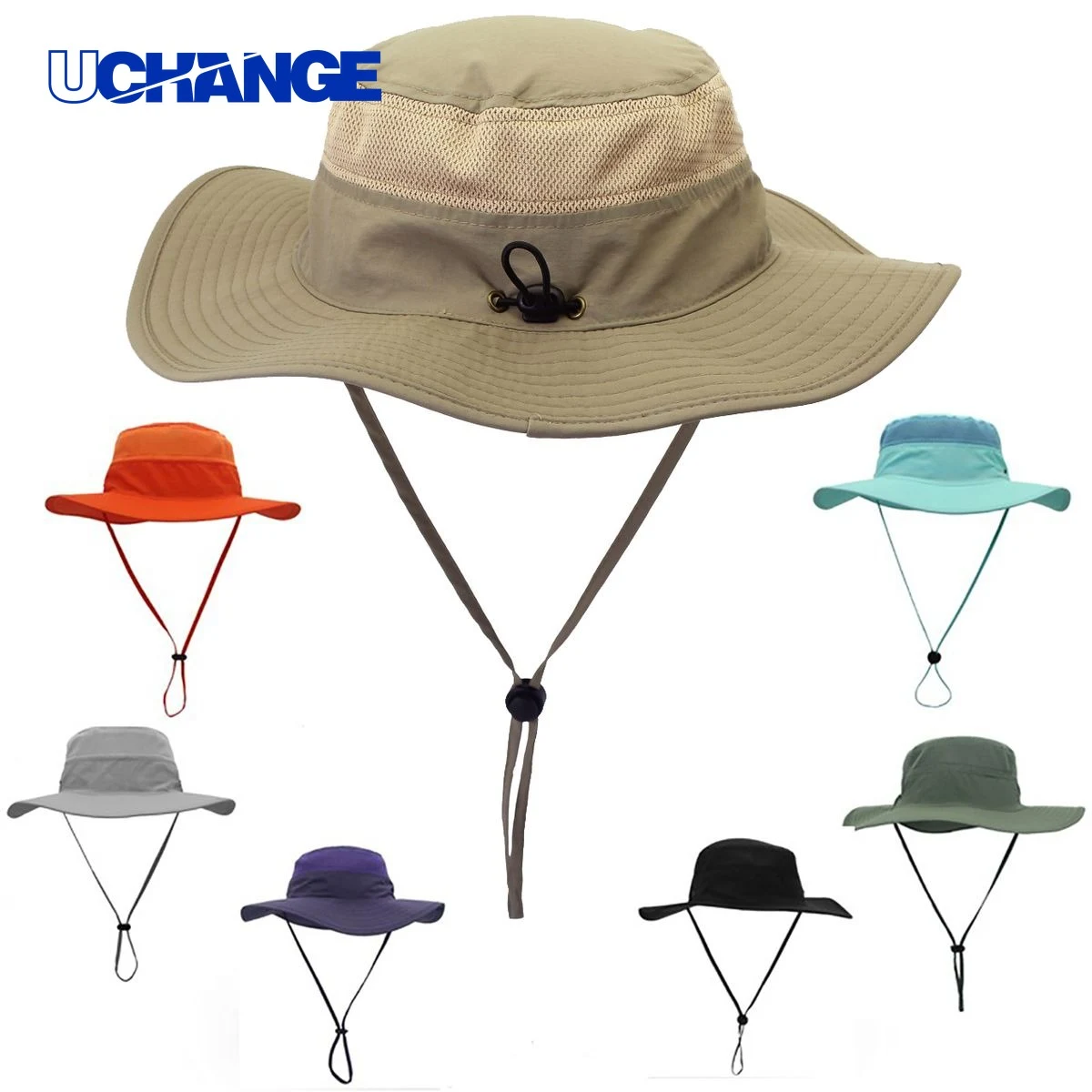 Wide Brim Beach Sun Bucket Hat 1