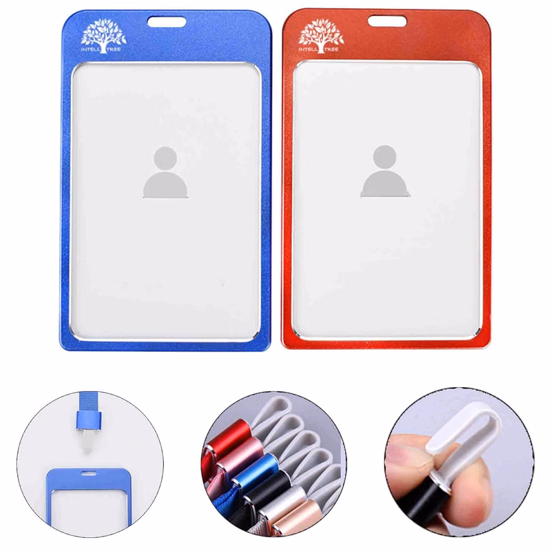 Aluminium Alloy Badge Holder With Removable Clip And Lanyard