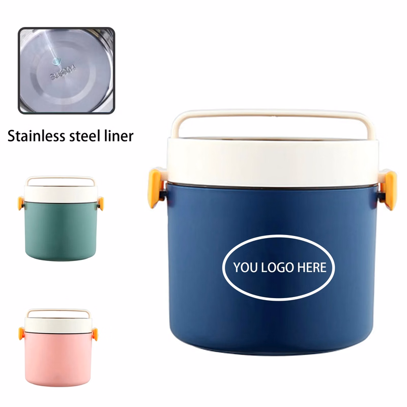 Round Stainless Steel Insulated Lunch Box(Full Color)