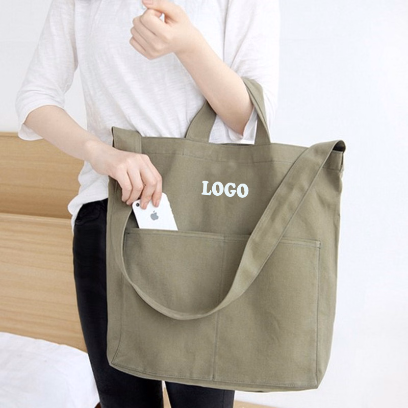2 in 1 Cotton Canvas Tote Bag