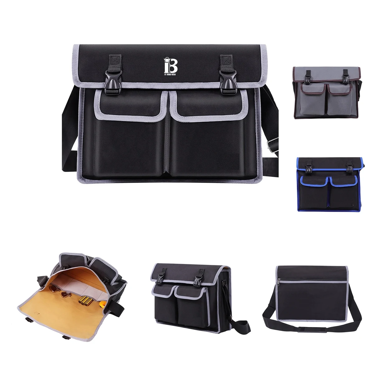 14-inch Wide Mouth Tool Bag with Water Proof Molded Base 1