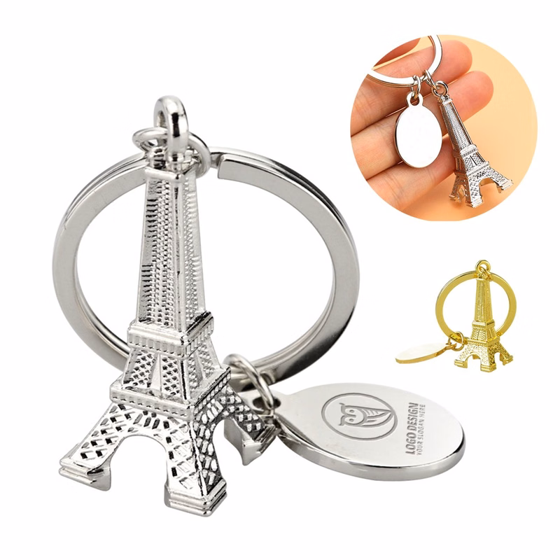 Tourism Alloy Paris Eiffel Tower Keychain Key Ring Decor