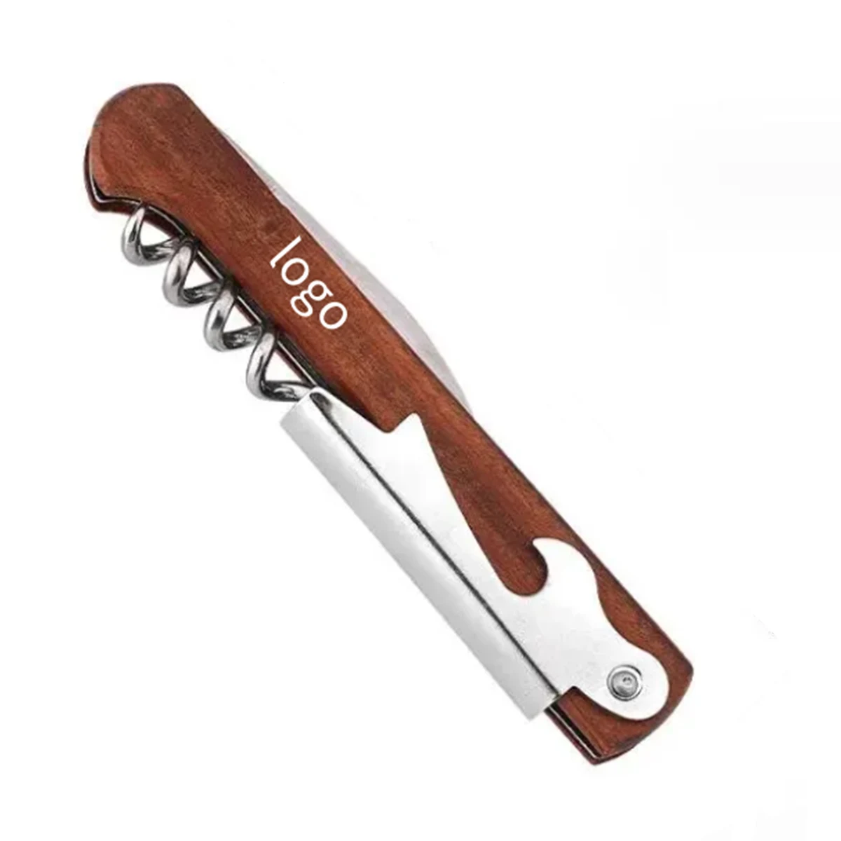 Wooden Wine and Bottle Opener with Knife 1
