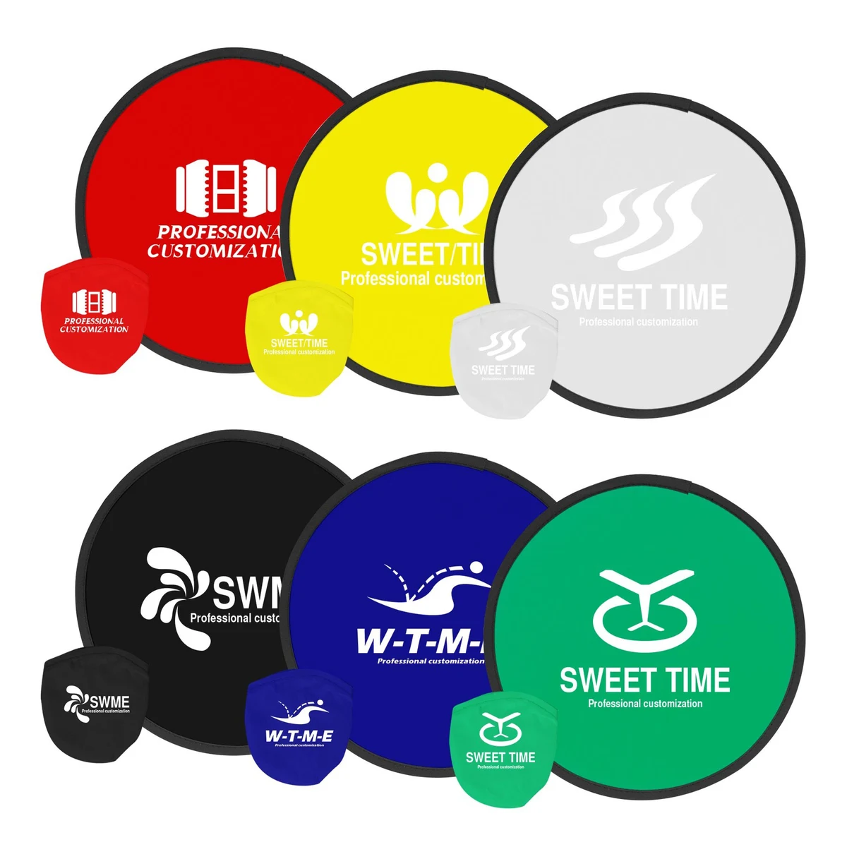 Polyester Foldable Flying Disc With Pouch 1