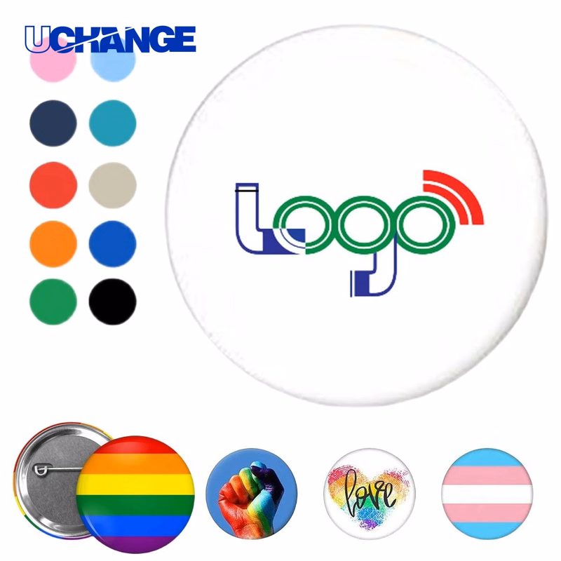 Promotional Round Metal Badge Brooch