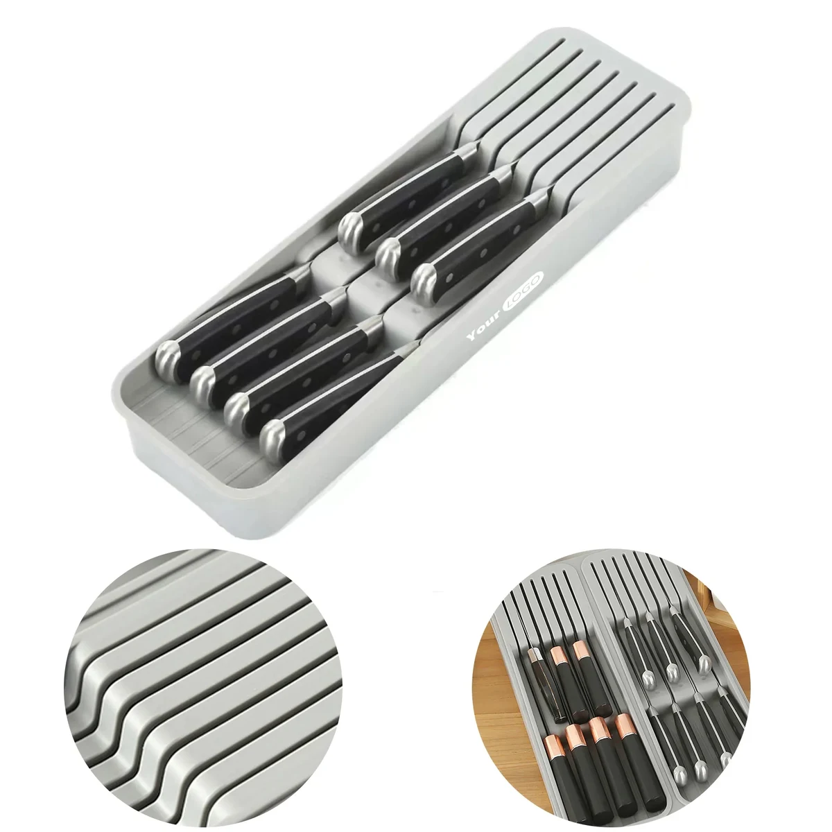 Polypropylene Single-Knife Rack Kitchen Drawer Storage Box 1