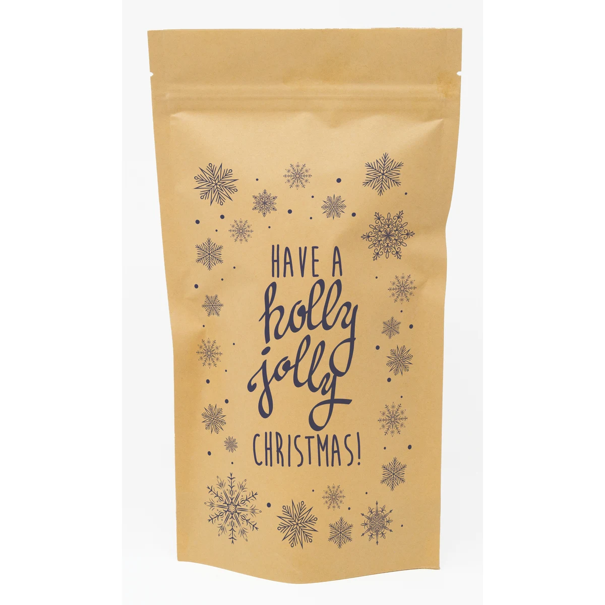 Snowflakes Predesigned Kraft Barrier Pouch (6"W x 11"H x 3"D) 1