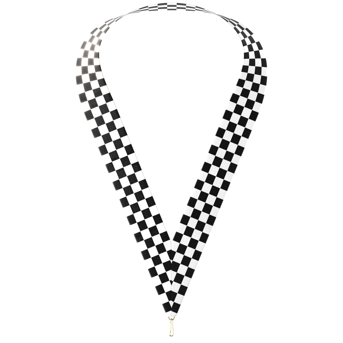 1-1/2" x 34" Sublimated Checkered Neckband w/ Quick Clip 1
