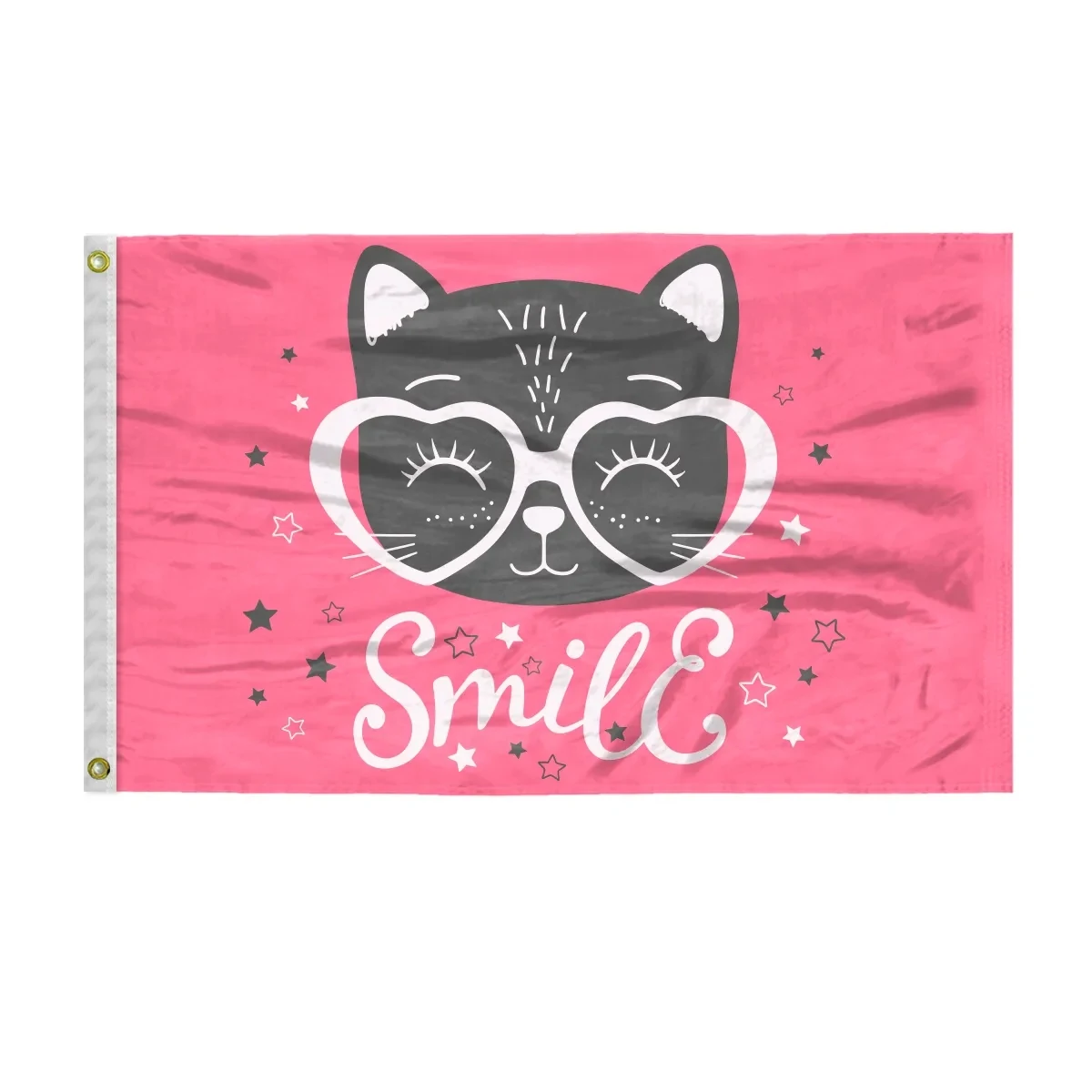 Custom Screen Sublimation Flag - 2.5' x 4' Silk Poly 1