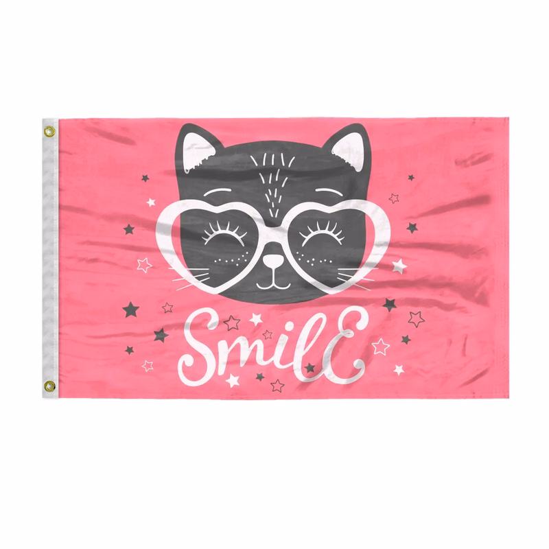 Custom Screen Sublimation Flag - 2.5' x 4' Silk Poly