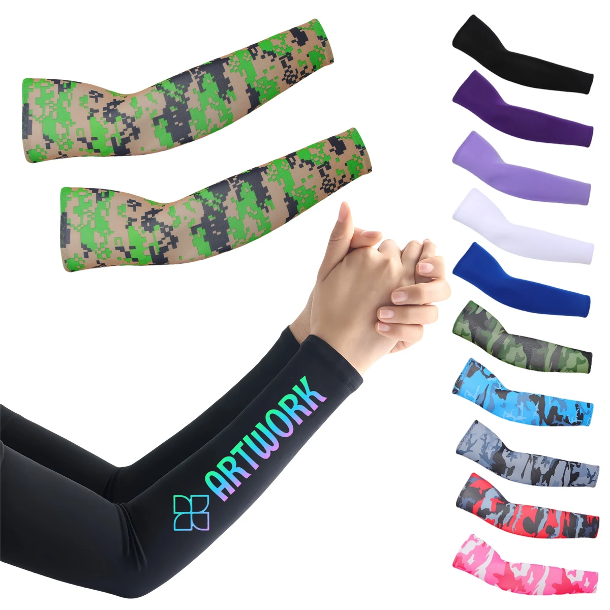 Summer Sports Ice Silk Arm Sleeves 1