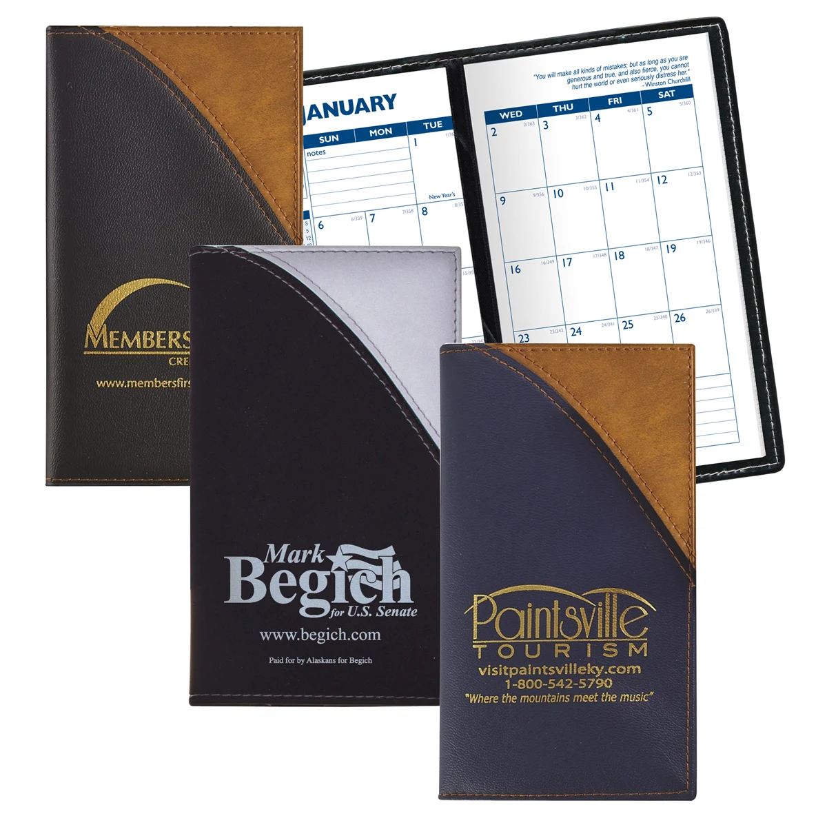 2 Tone Vinyl Designer Series Barcelona Planner - Monthly 1 Color 1