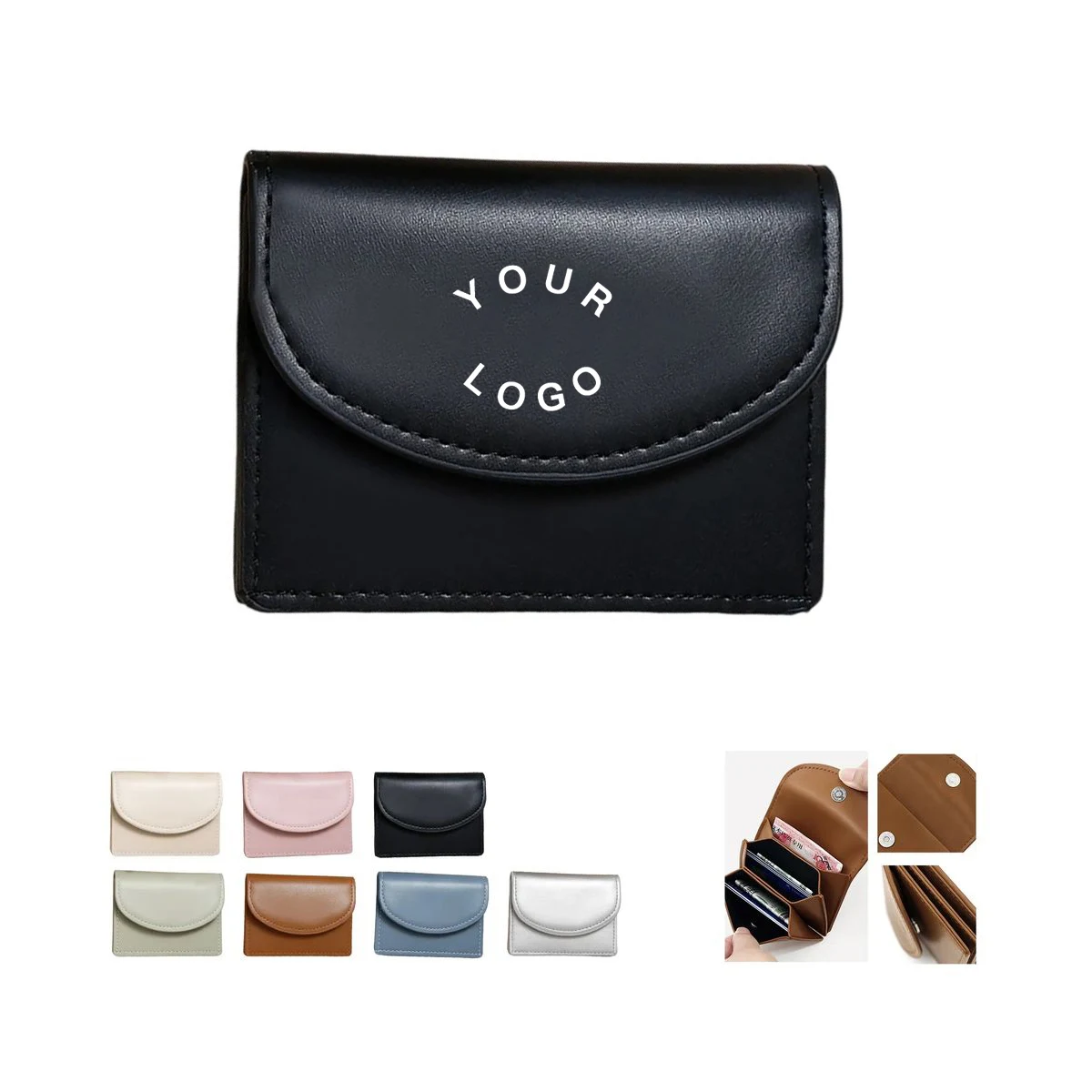 Durable PU Coin Purse for Daily Cash and Card Storage 1