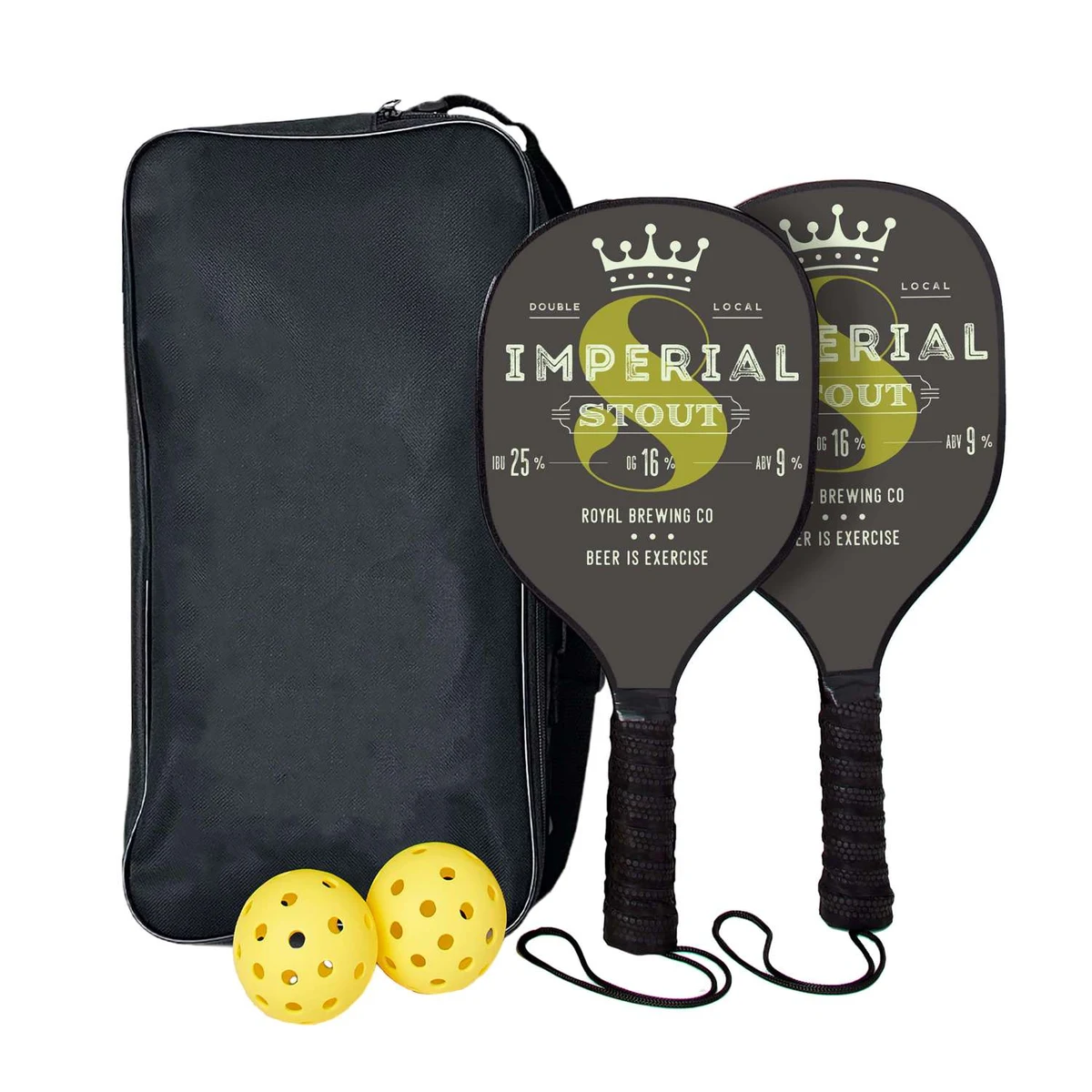 Pickleball Set with Single-Sided Paddles 1