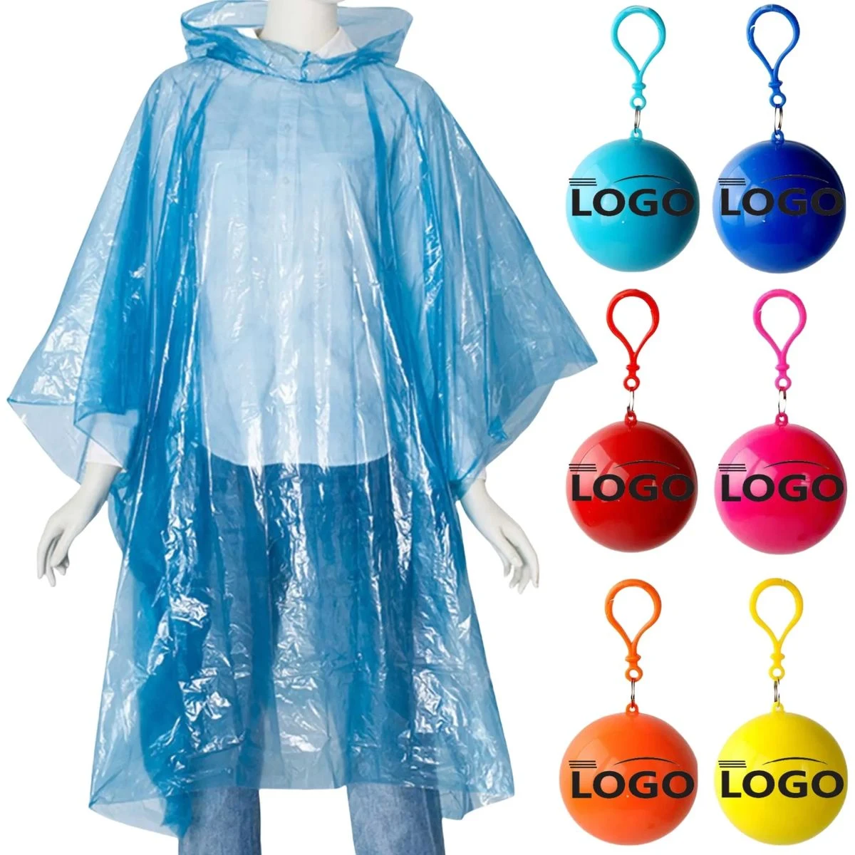 Portable Raincoat w/Disposable Poncho Balls 1