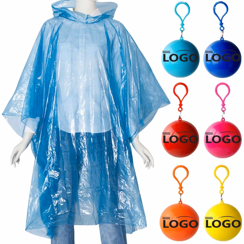 Portable Raincoat w/Disposable Poncho Balls