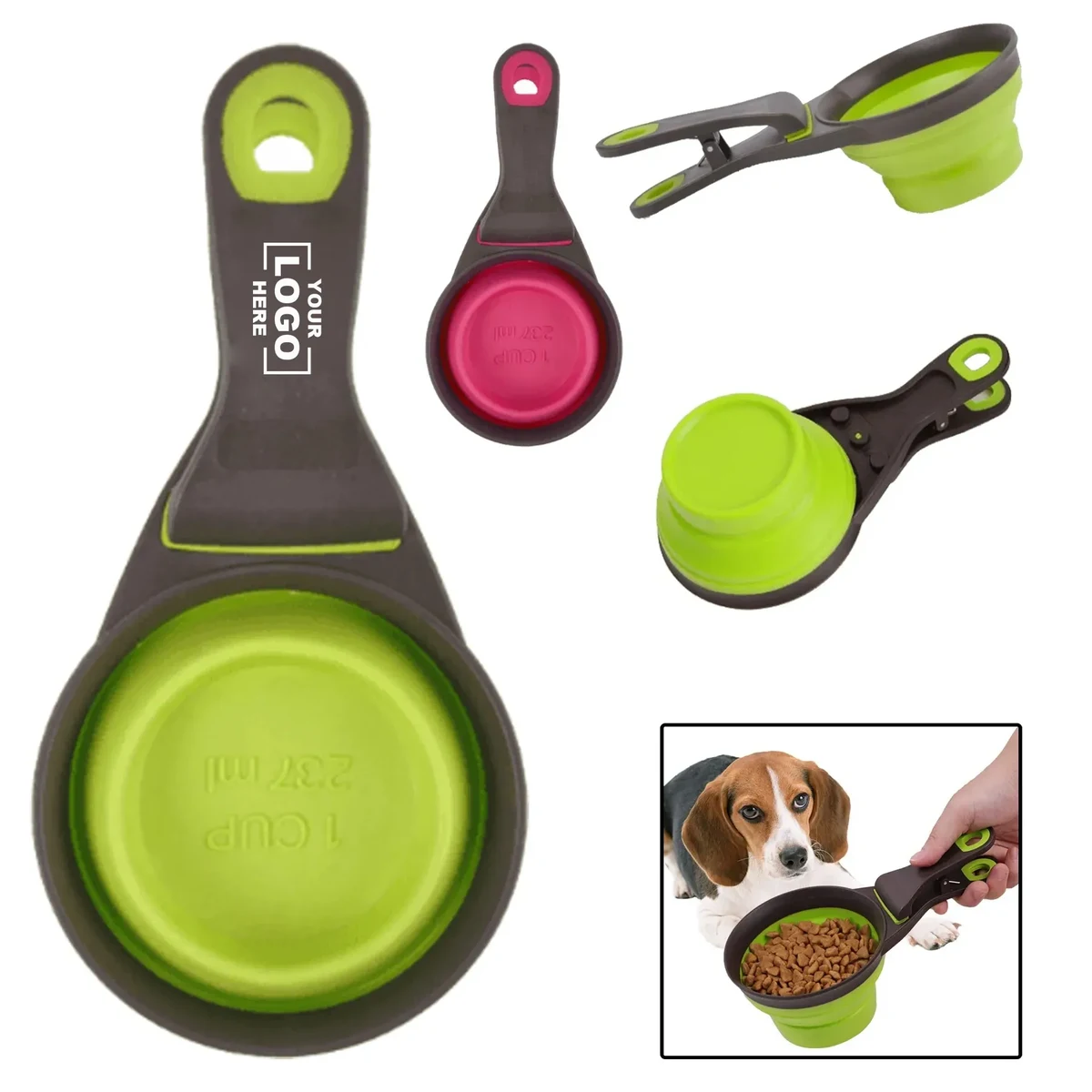 Folding Silicone Pet Scoop & Bowl 1