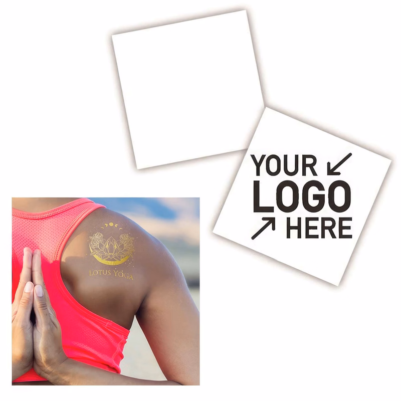 2" x 2" Custom Metallic Temporary Tattoos