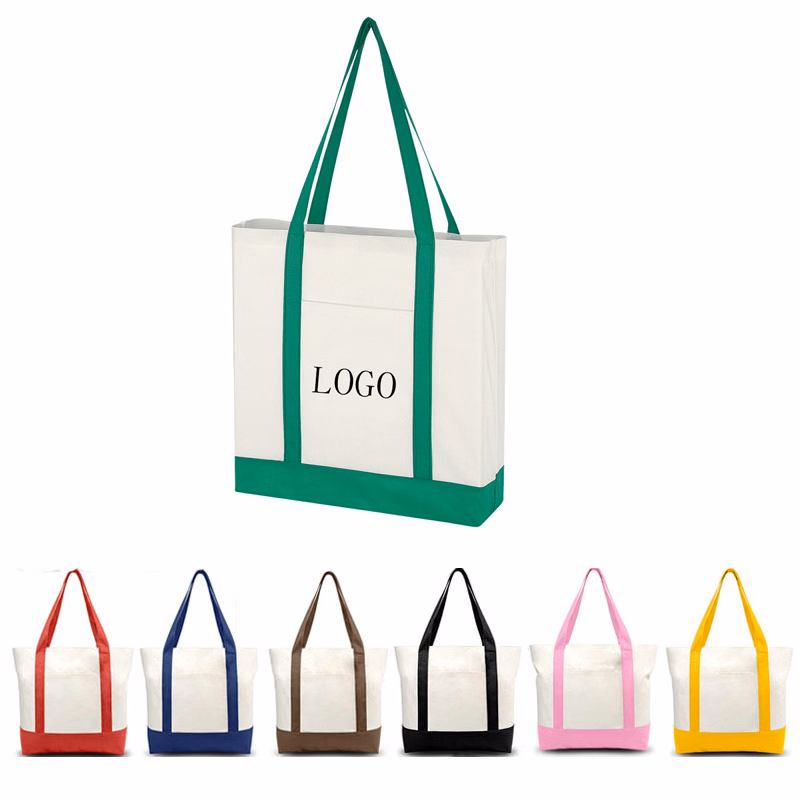 12 oz Canvas Tote Bag W/ Front Pocket