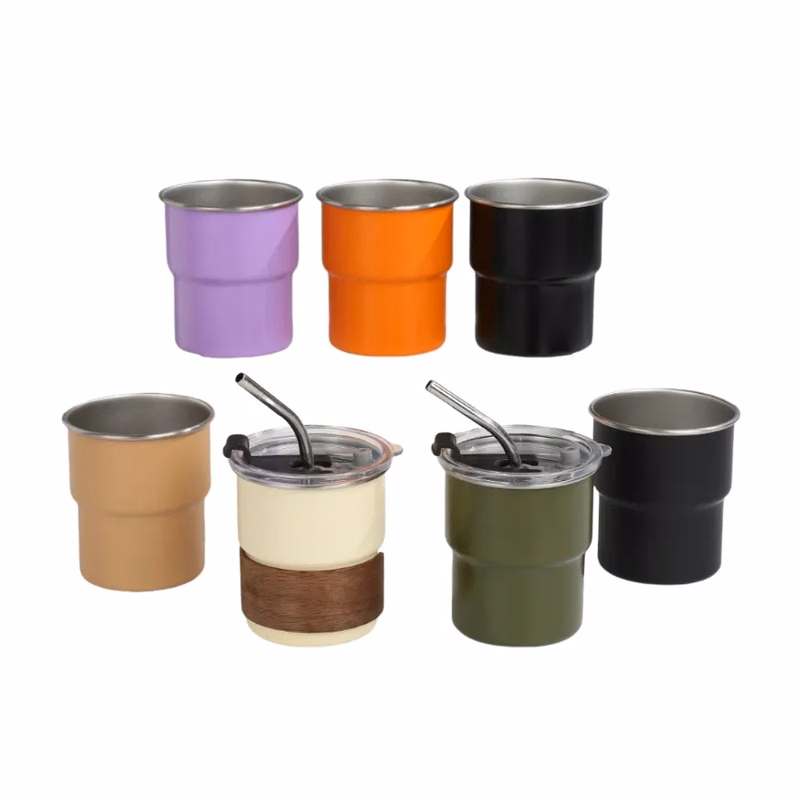10oz 304 Stainless Steel Casual Cup Straw