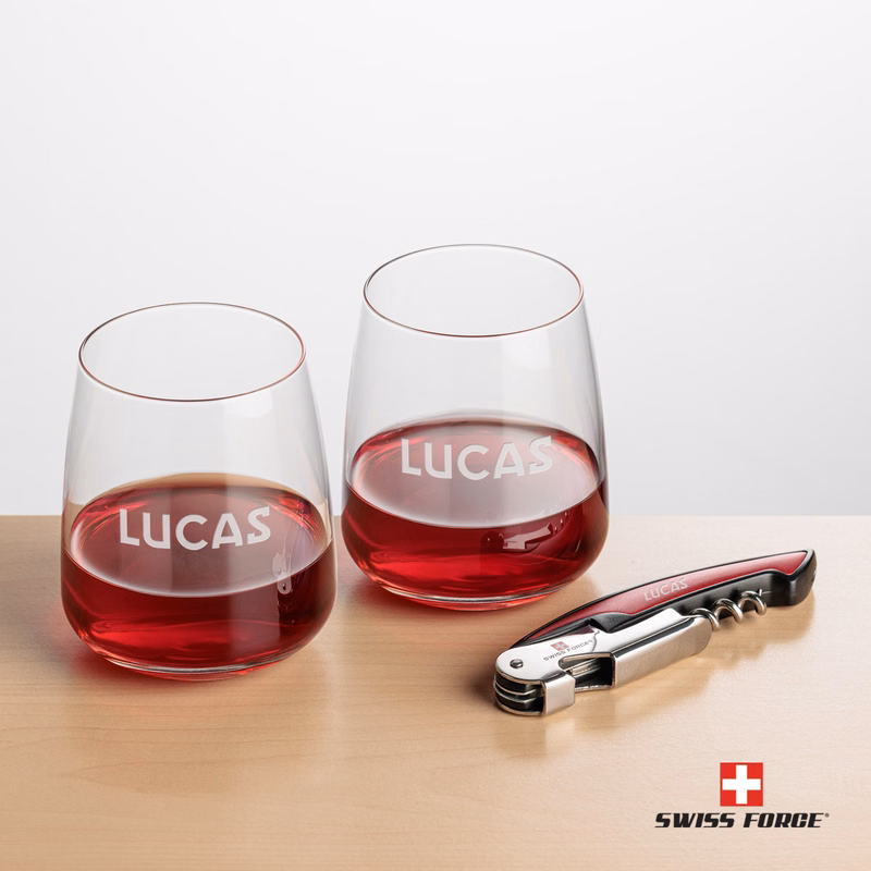 Swiss Force® Opener & Dunhill Stemless Wine