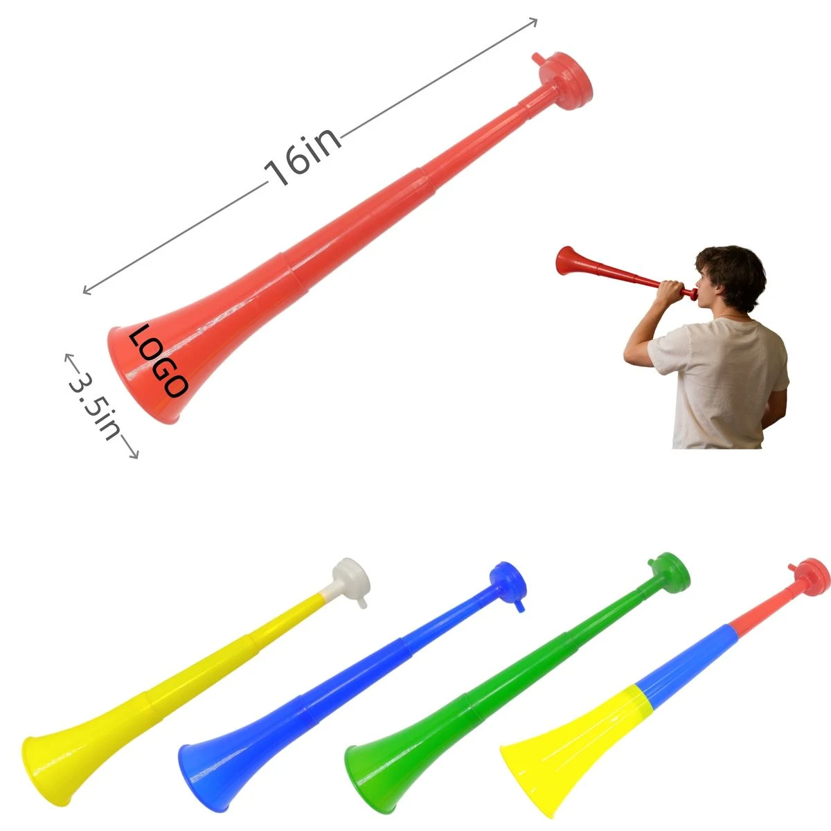 16in Collapsible Stadium Horns 1