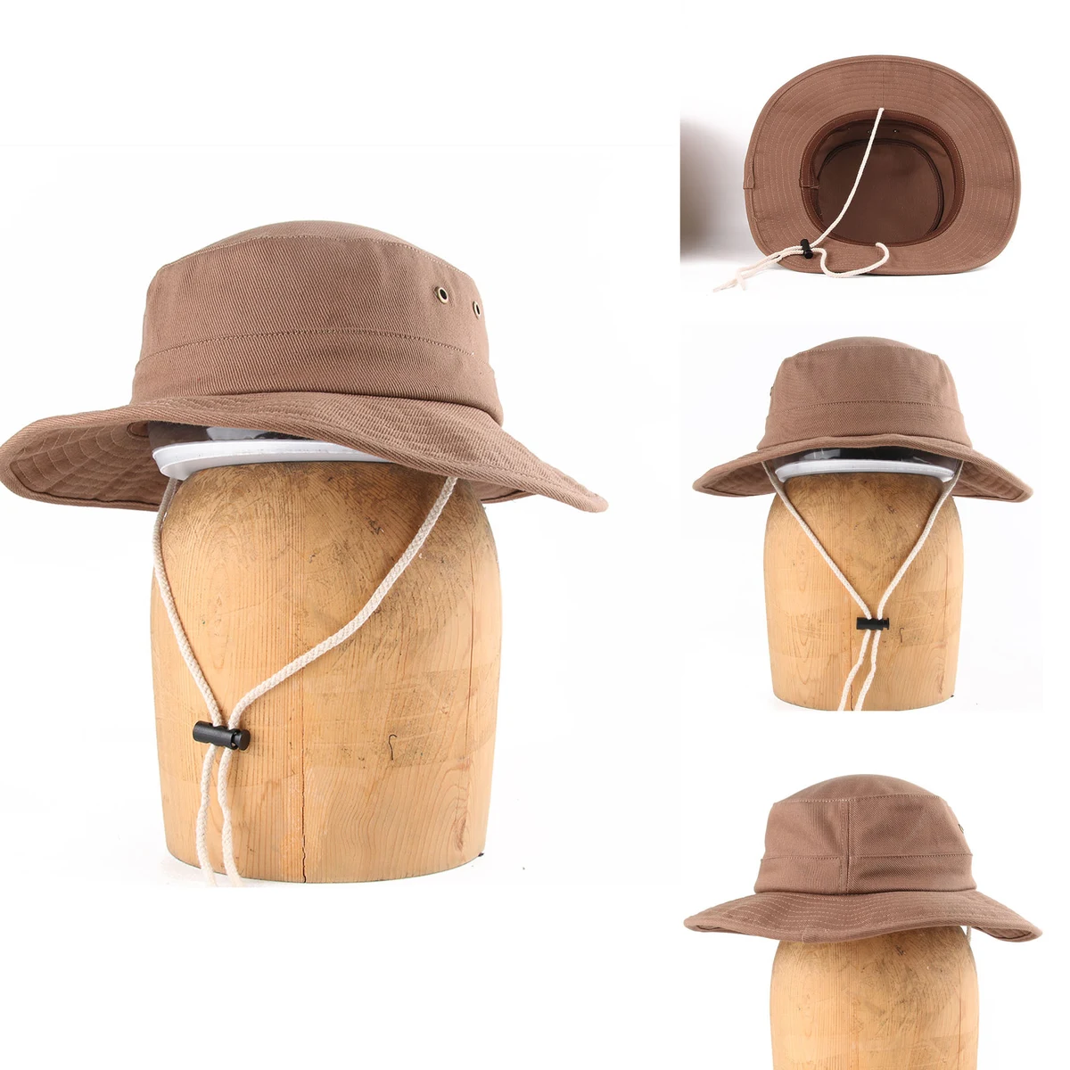 Western Cowboy style drawstring camping hat 1