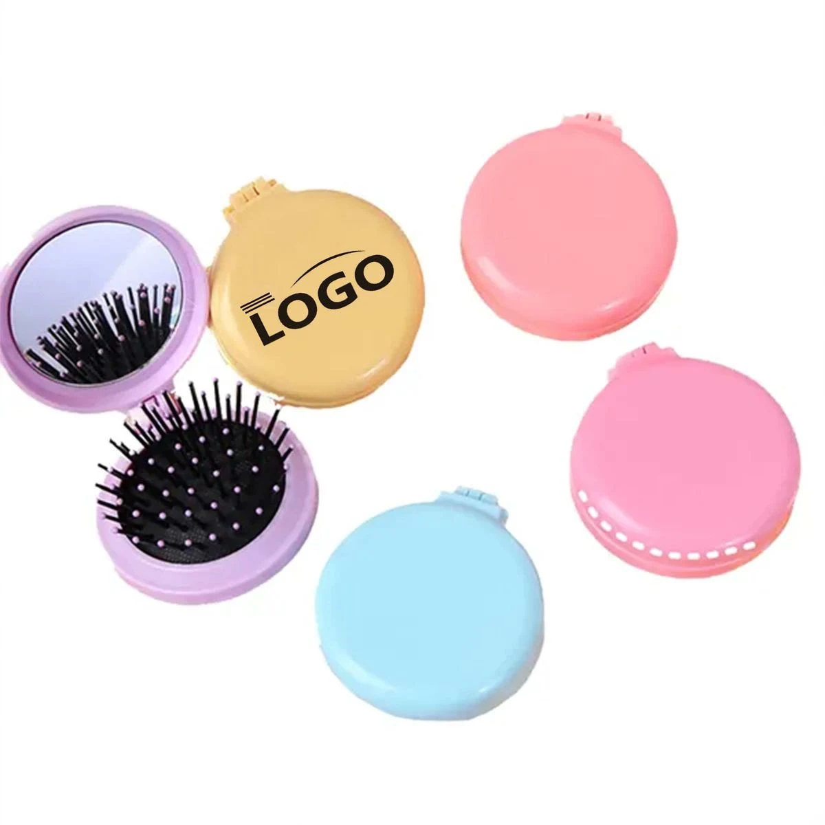 Round folding comb with mirror 1