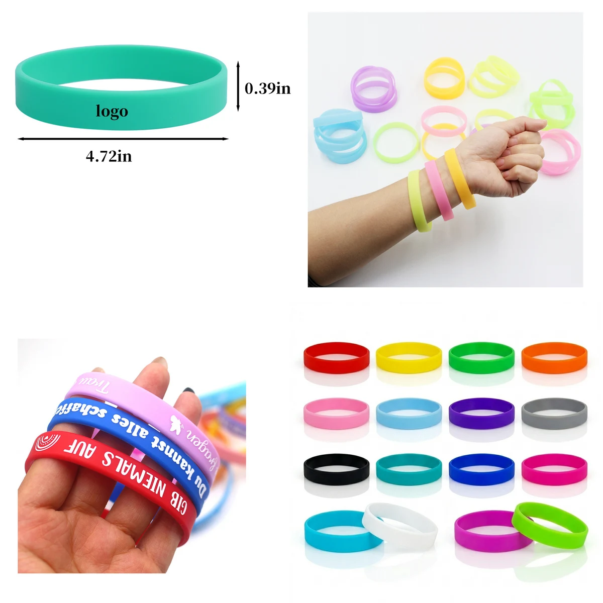 Solid Color Silicone Wristbands 1