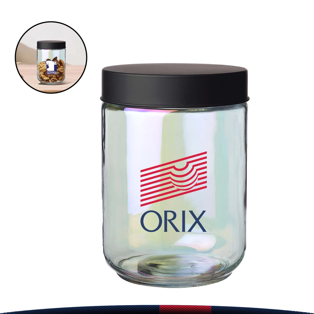 33 oz. Zelar Iridescent Glass Jars 1
