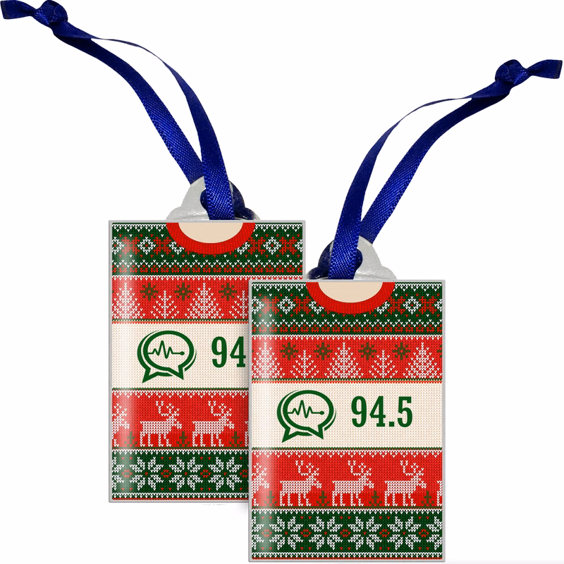 Print Ornaments: Two sides up to 2.5" x 2.5"